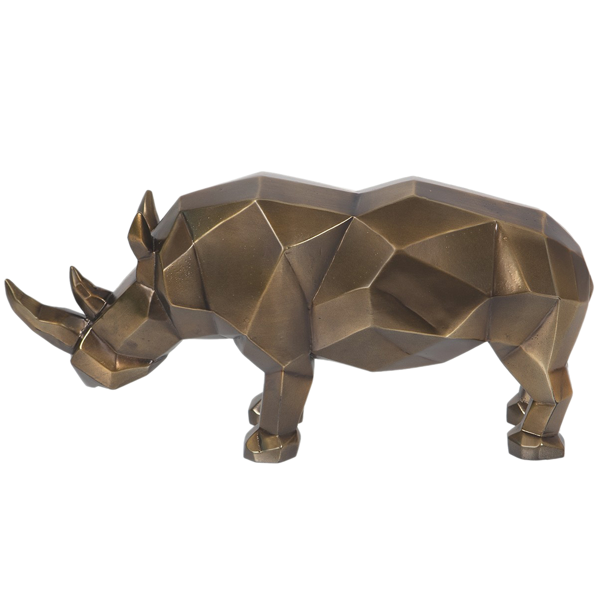 Rhinoceros Sculpture, Bronzage