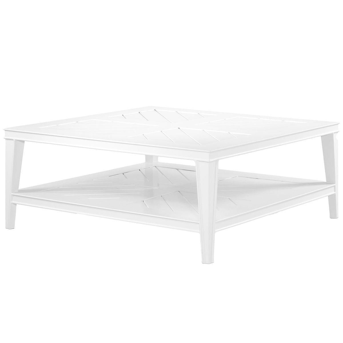 Bell Rive Square Outdoor Coffee Table, White