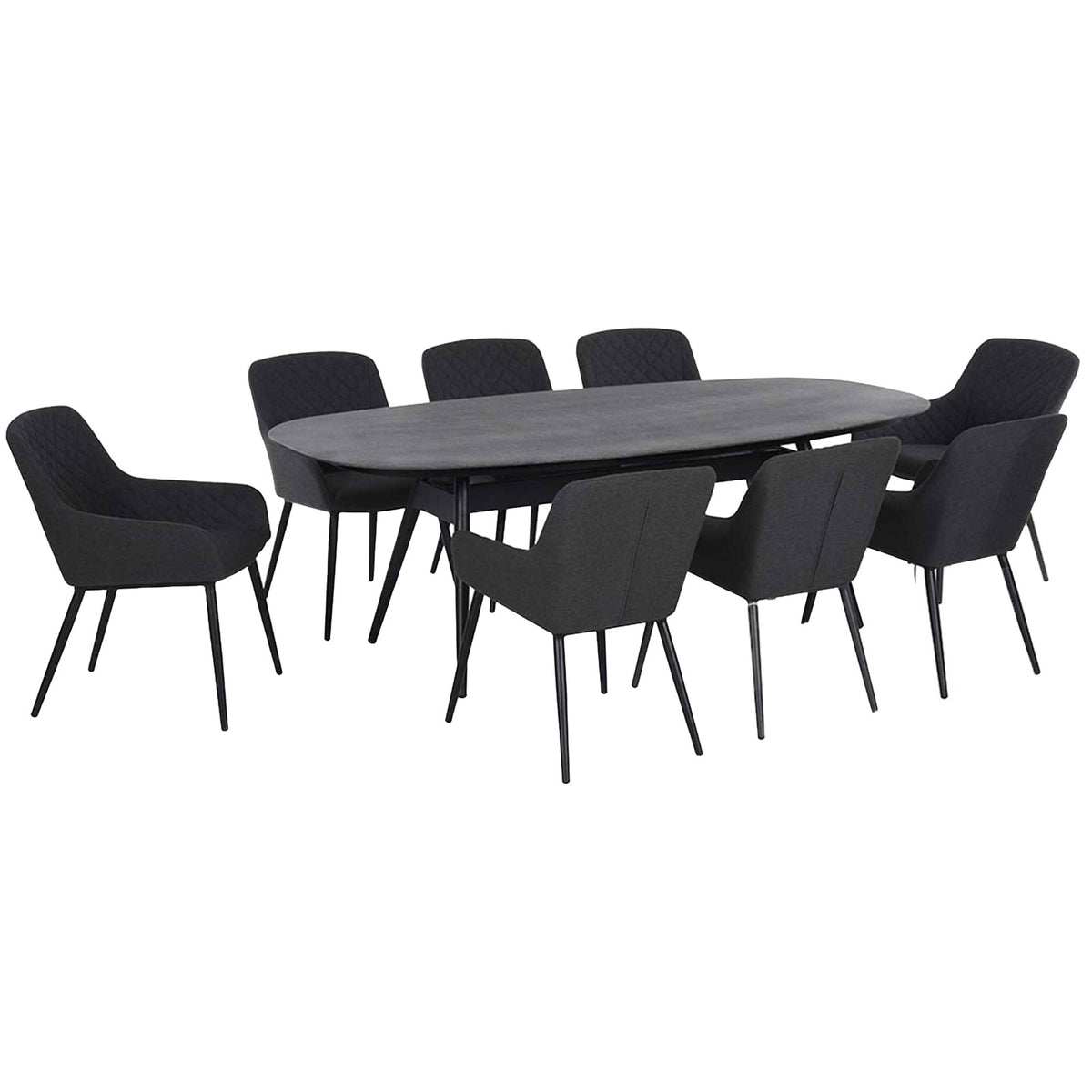 Zest Outdoor 8 Seat Oval Dining Set