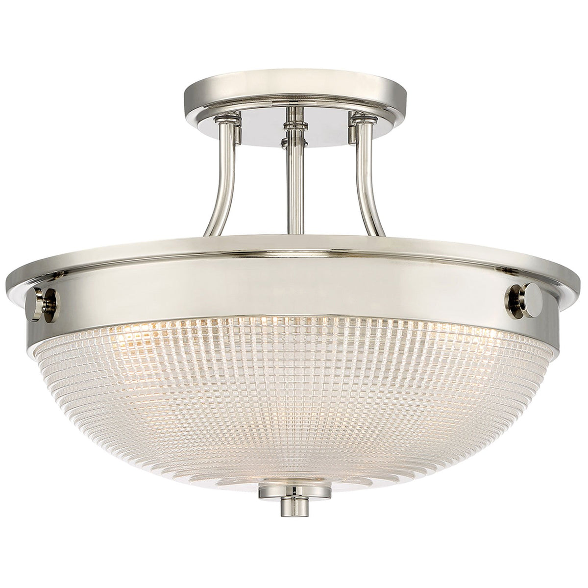 Polished Nickel Dillon Semi-Flush Light