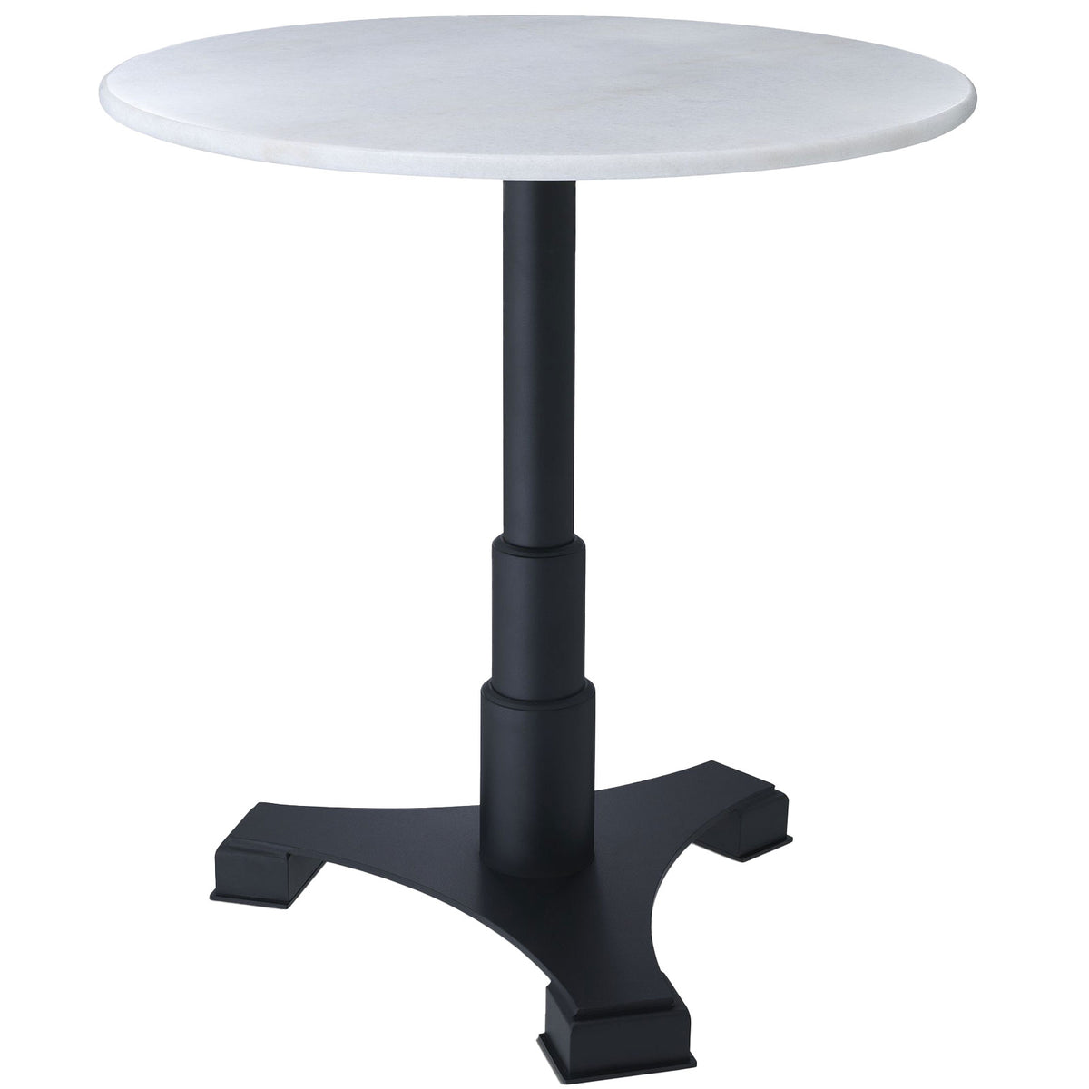 Mercier Round Outdoor Dining Table, Black & White