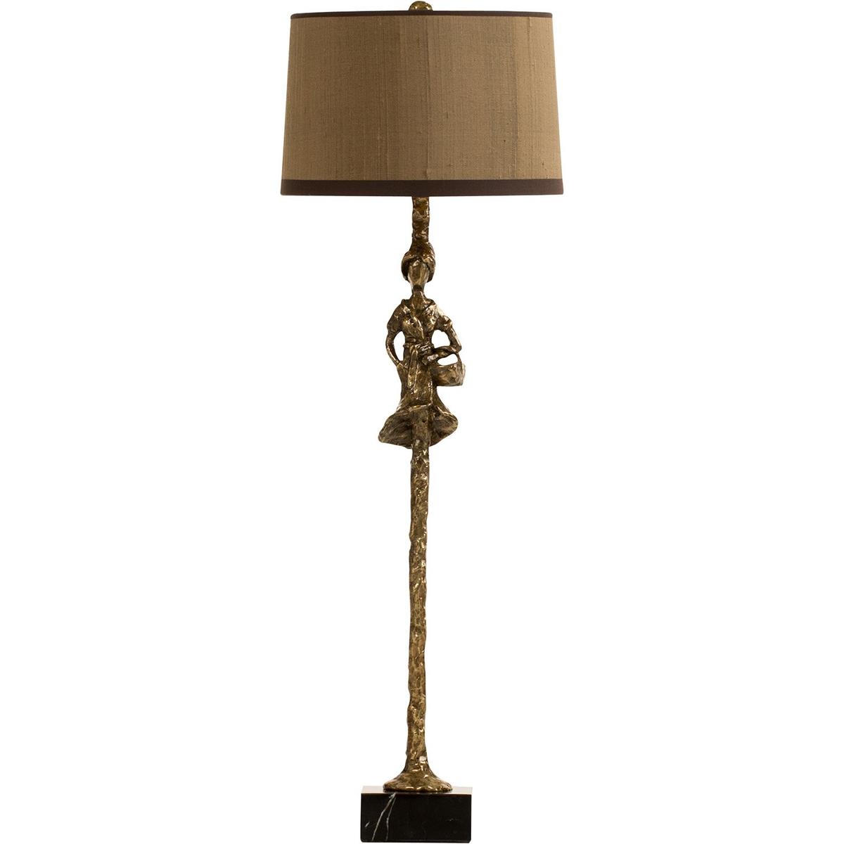 Smoked Brass Afternoon Woman Table Lamp