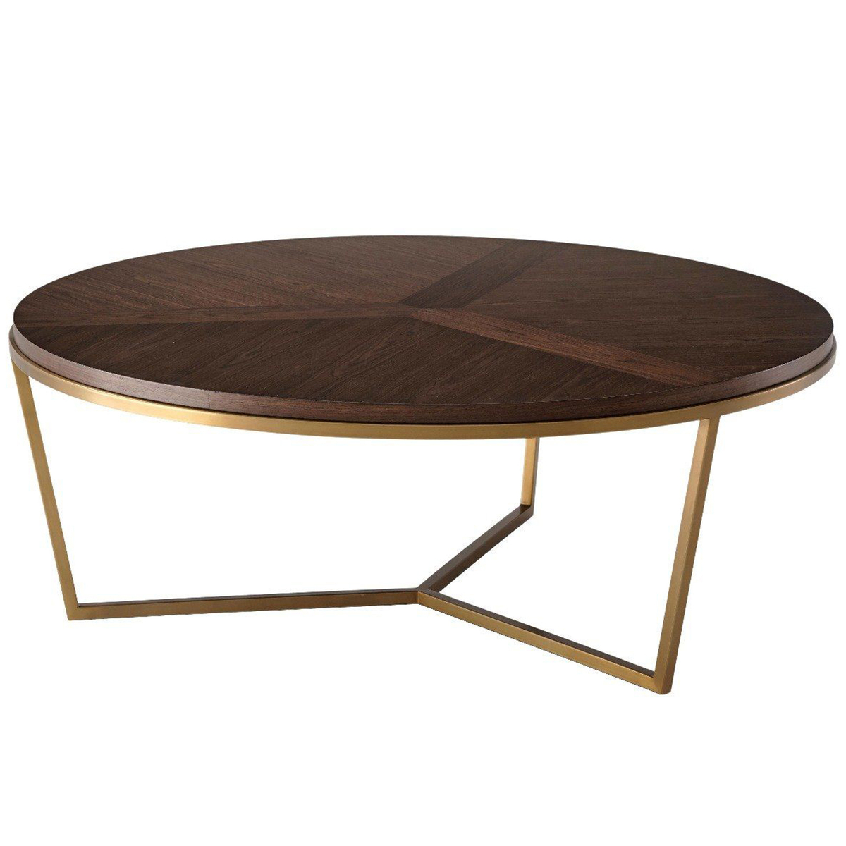 Fisher Large Coffee Table, Brushed Brass