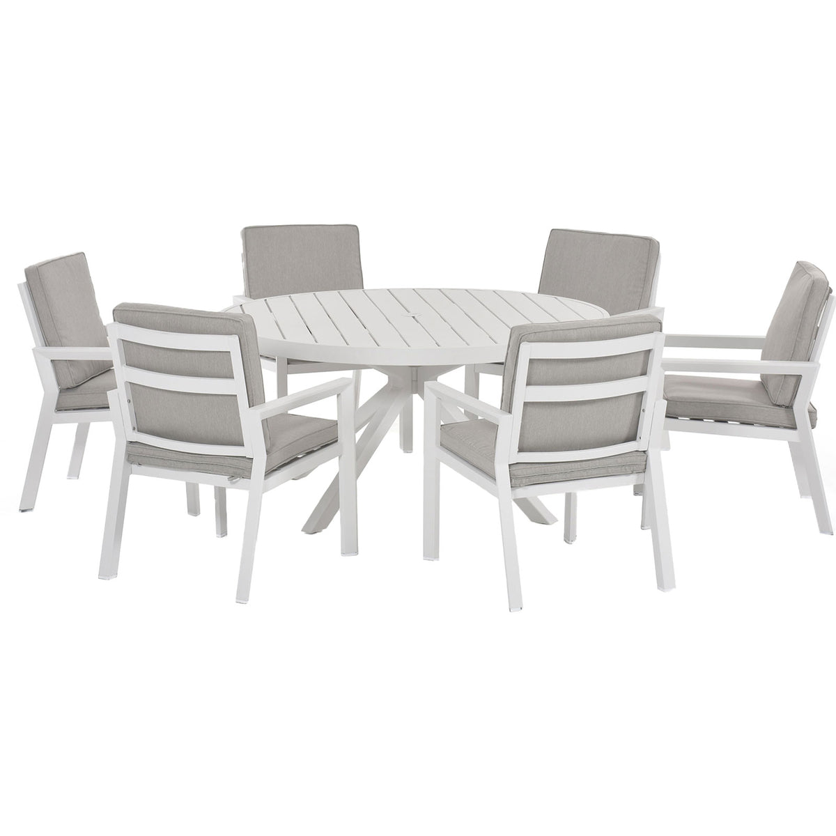 New York Outdoor 6 Seat Round Dining Set