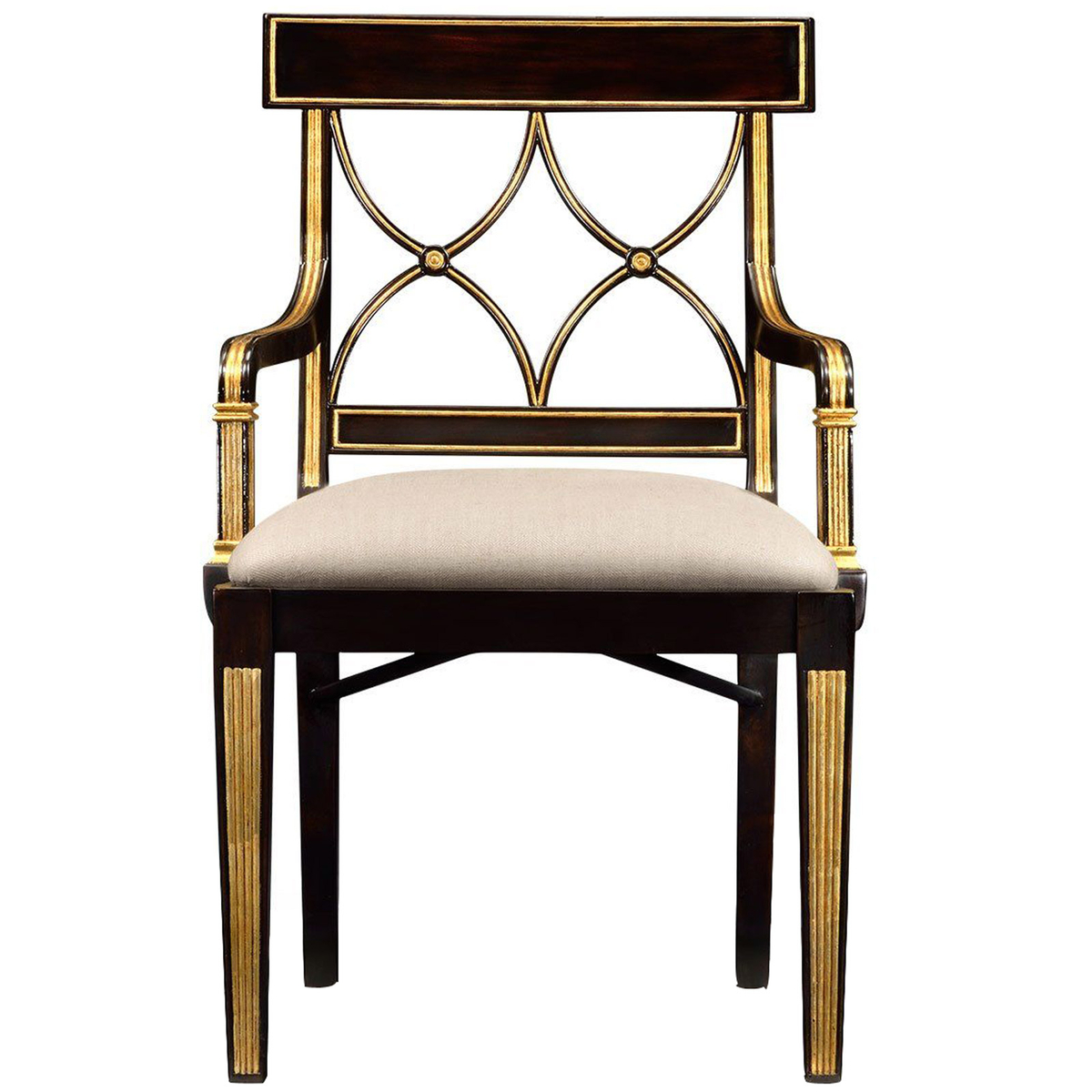 Regency Dining Chair, Brass