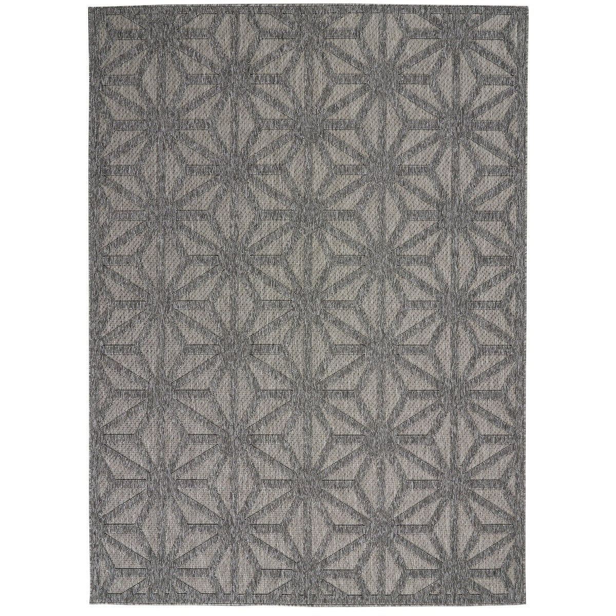 Cozumel Star Outdoor Rug, Dark Grey