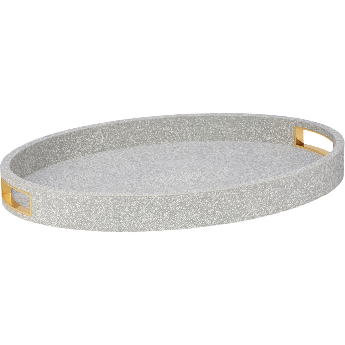 Modern Shagreen Cocktail Tray, Dove