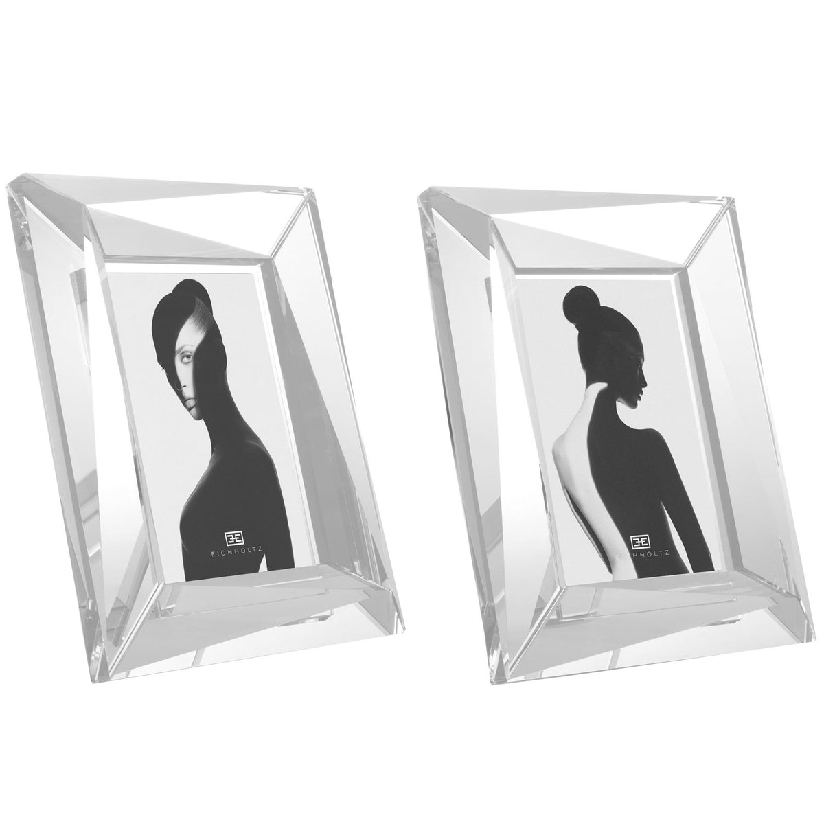 Obliquity Glass Photo Frame, Set of 2