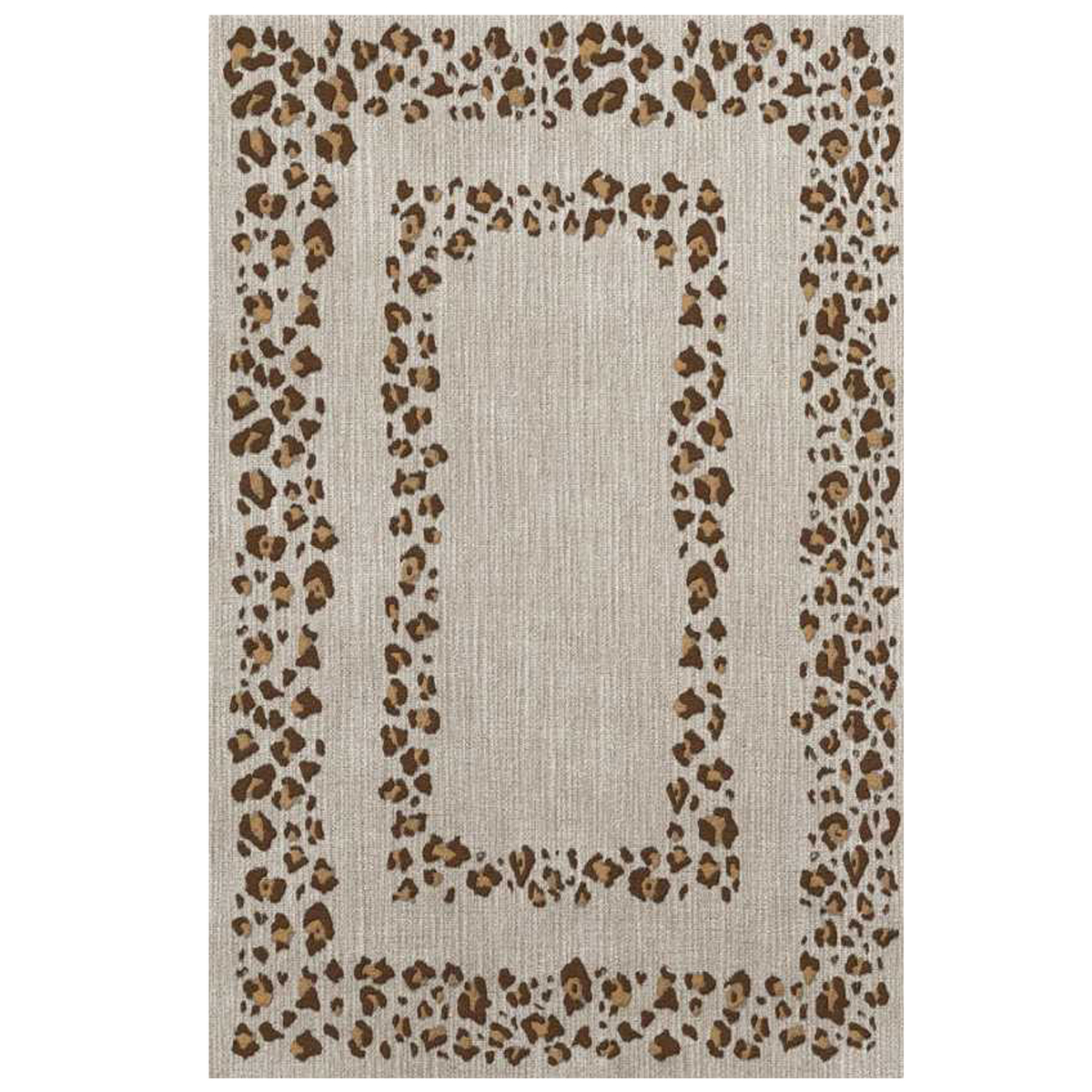 Leopard Draper Wool Rug with Raised Spots, Nude