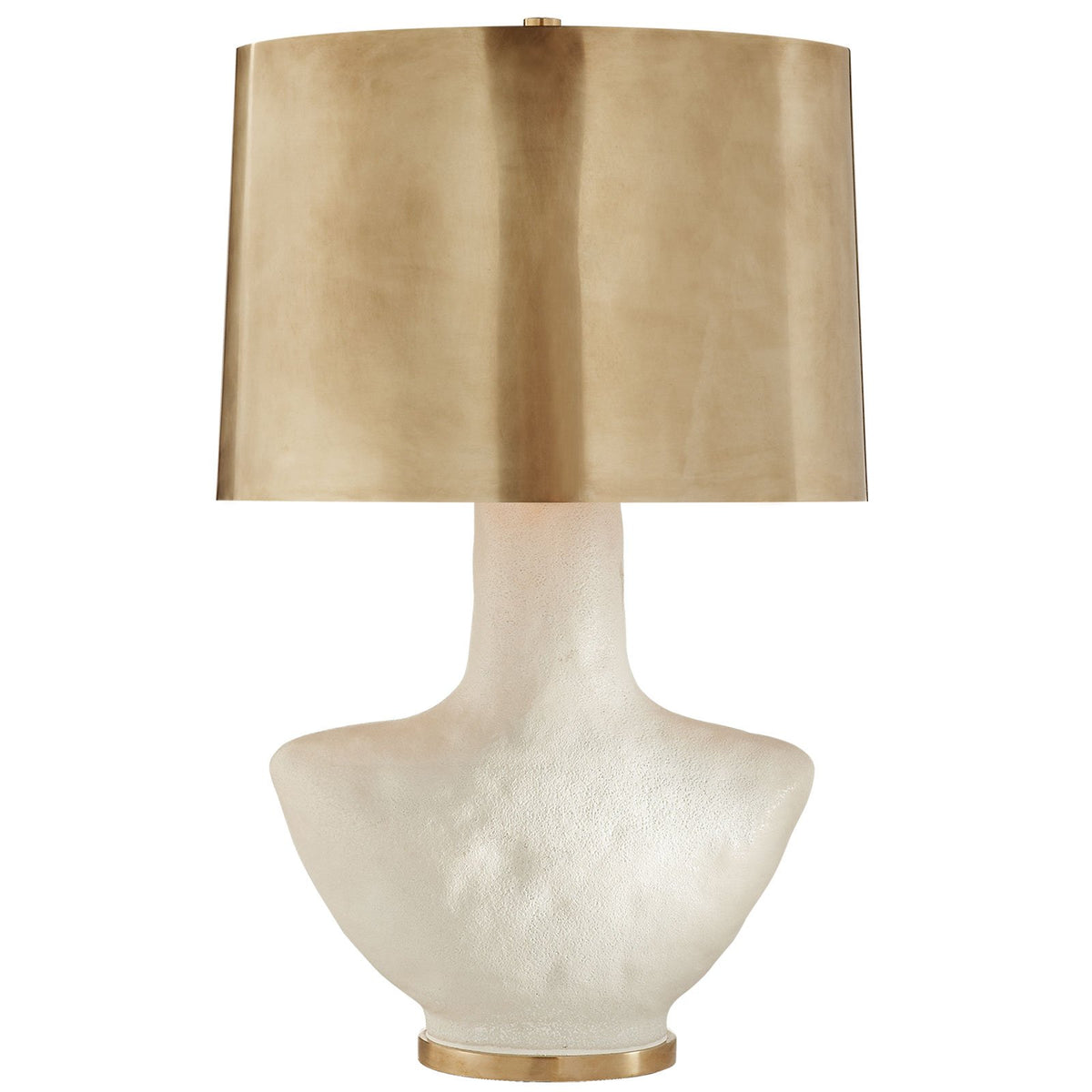 Armato Table Lamp, White & Brass