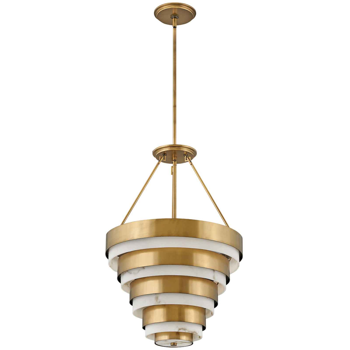 Echelon 4 Light Pendant, Brass