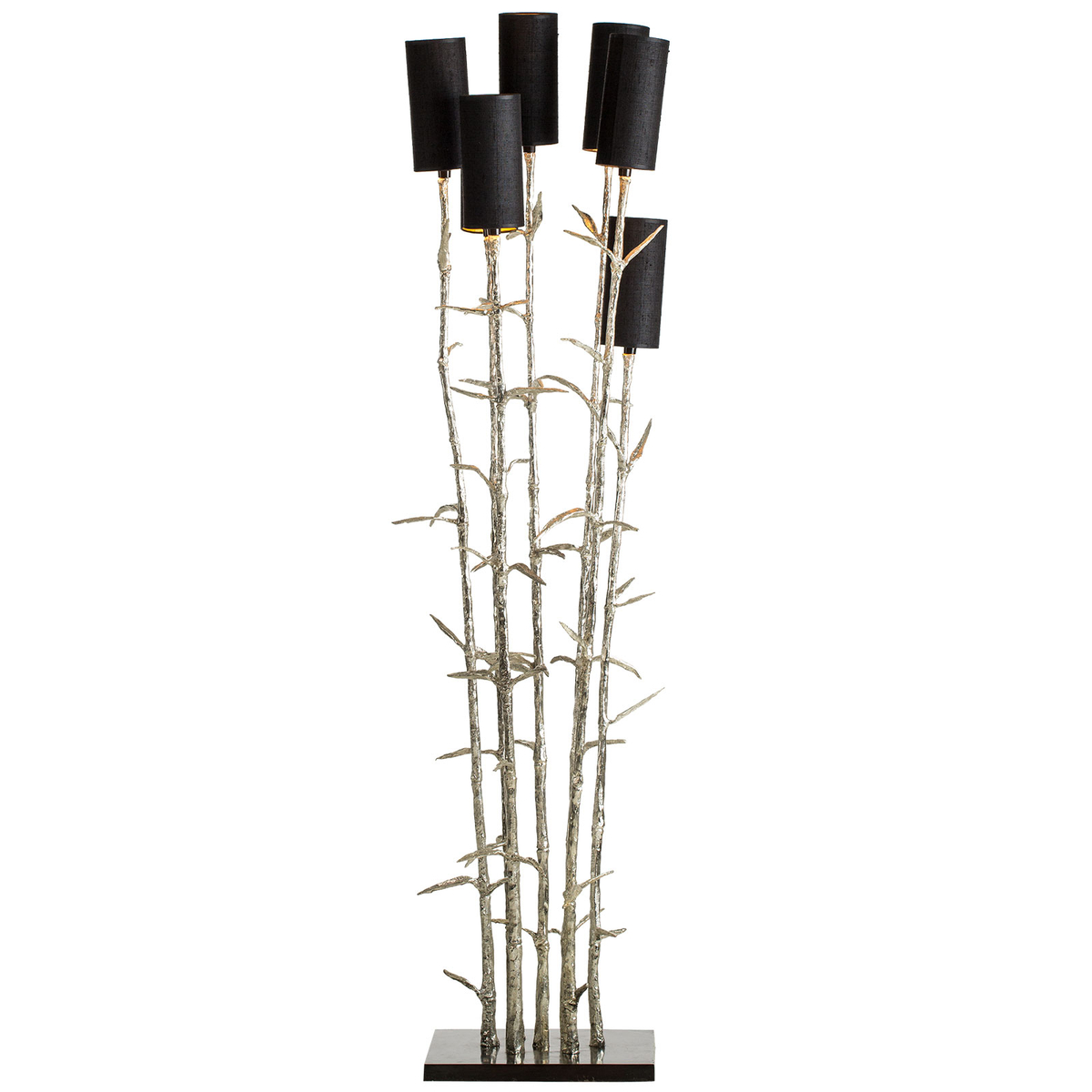 Mysterious Bamboo Floor Lamp Xl, Silver