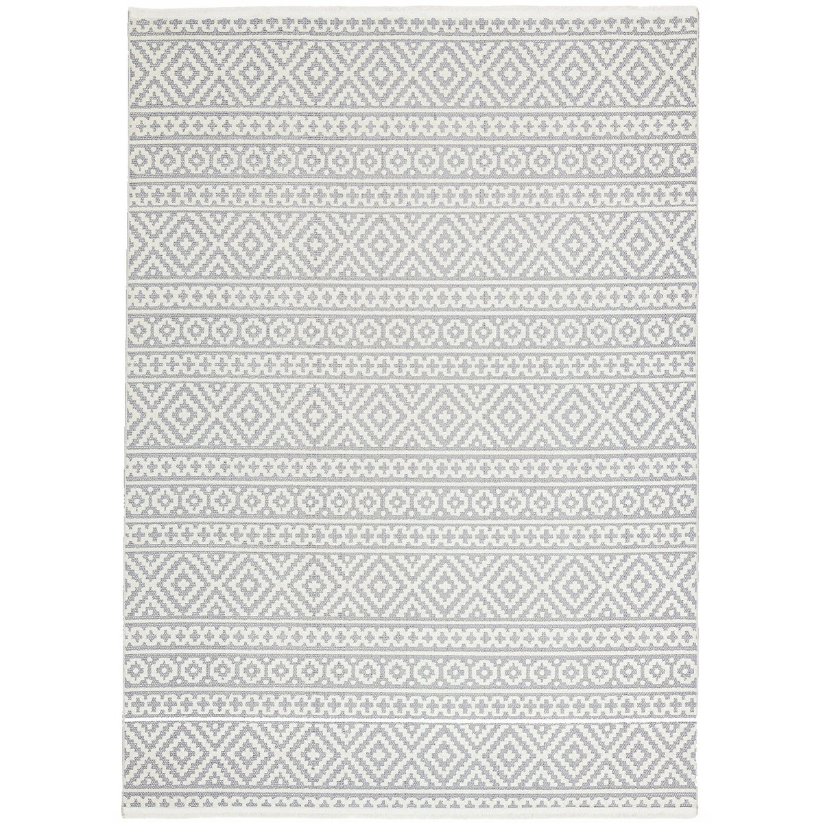 Jazz Patterned Outdoor Rug, Silver