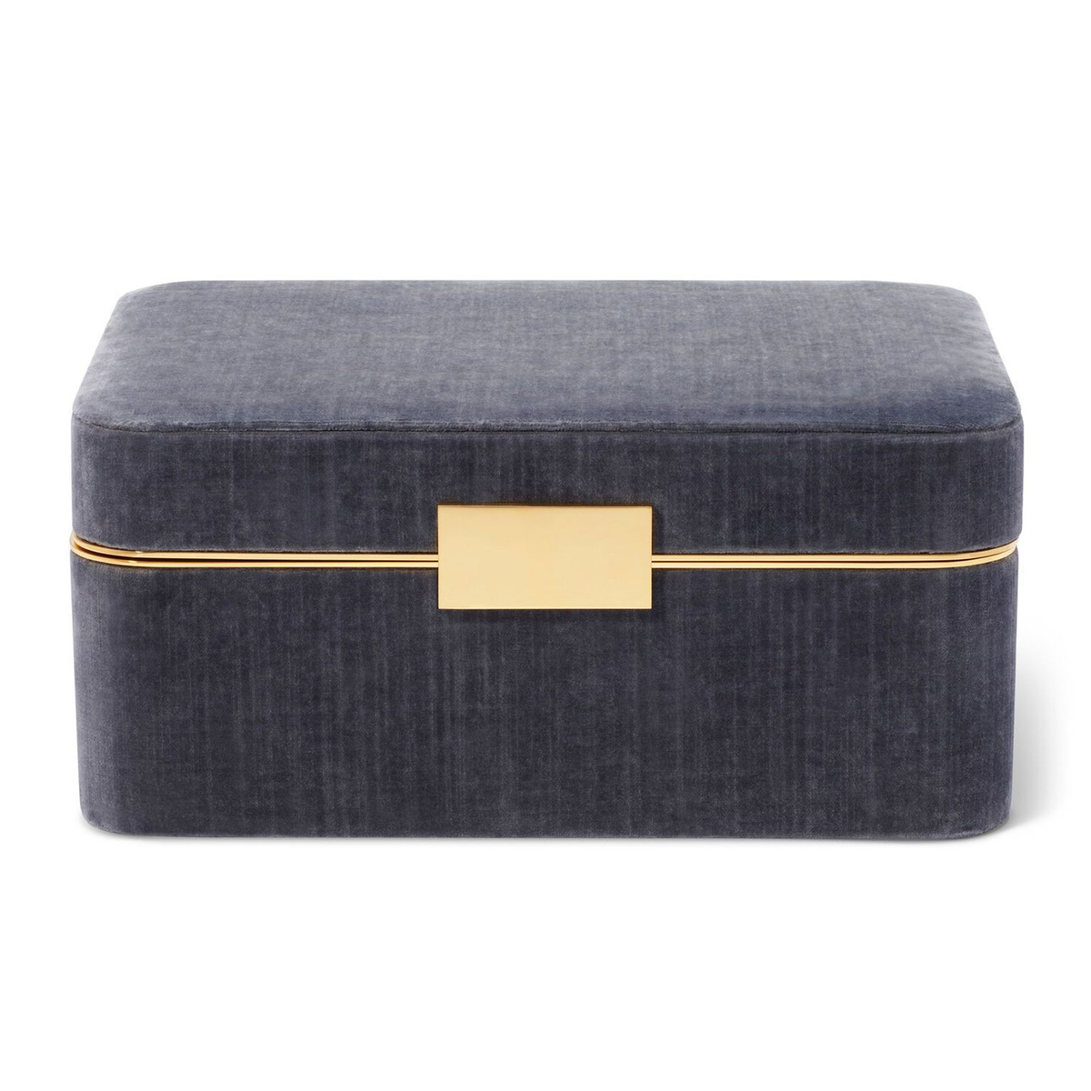 Velvet Jewellery Box, Dusk Blue