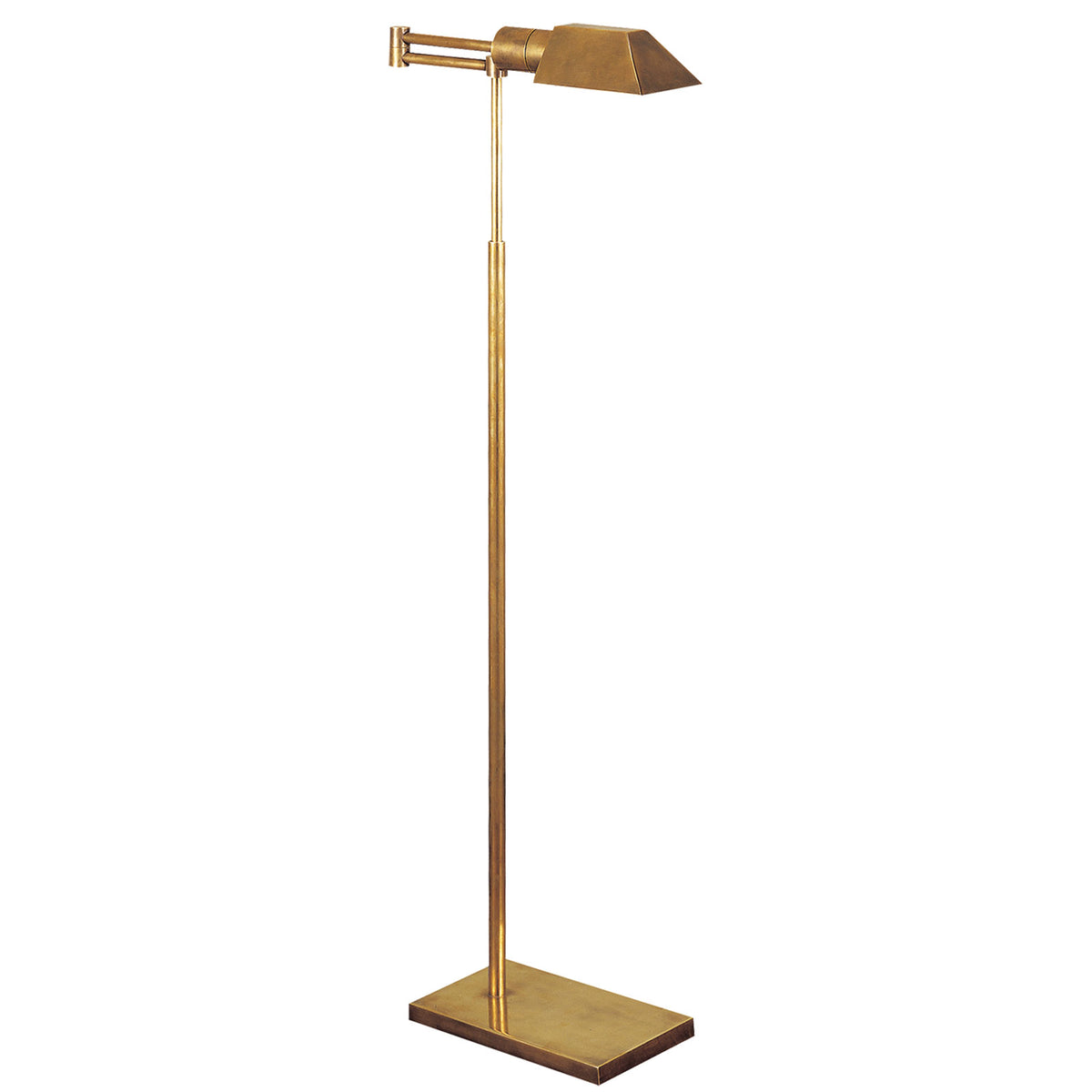Studio Swing Arm Floor Lamp, Brass