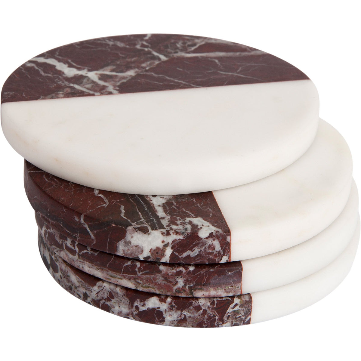 Merlot & Bianco Marble Coasters