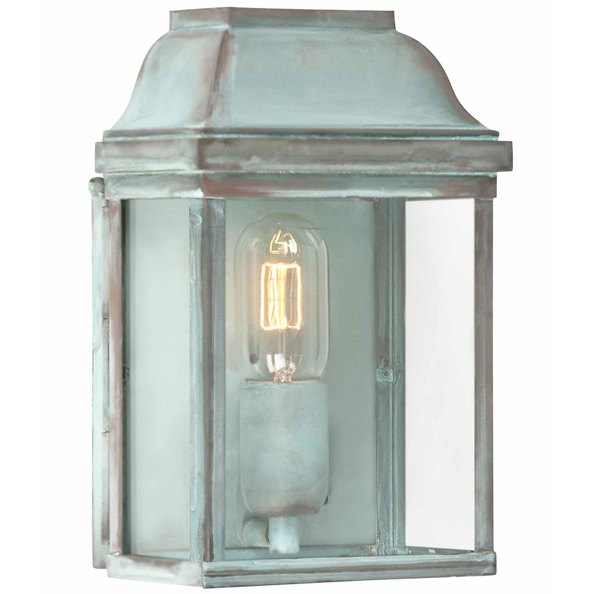 Halton 1-Light Outdoor Wall Lantern, Verdigris