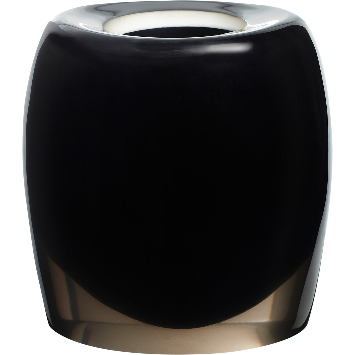Pebble Vase, Black & Transparent
