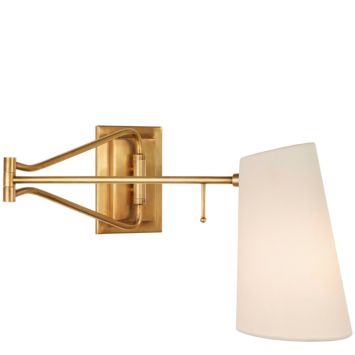 Keil Swing Arm Wall Light, Gold