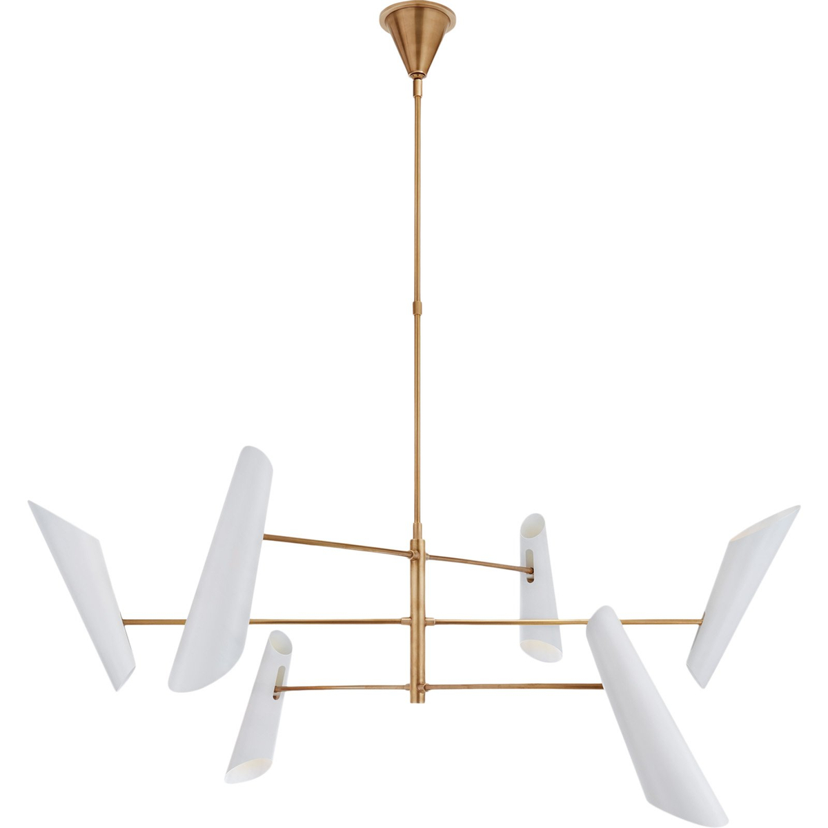 Franca Large White Pivoting Chandelier