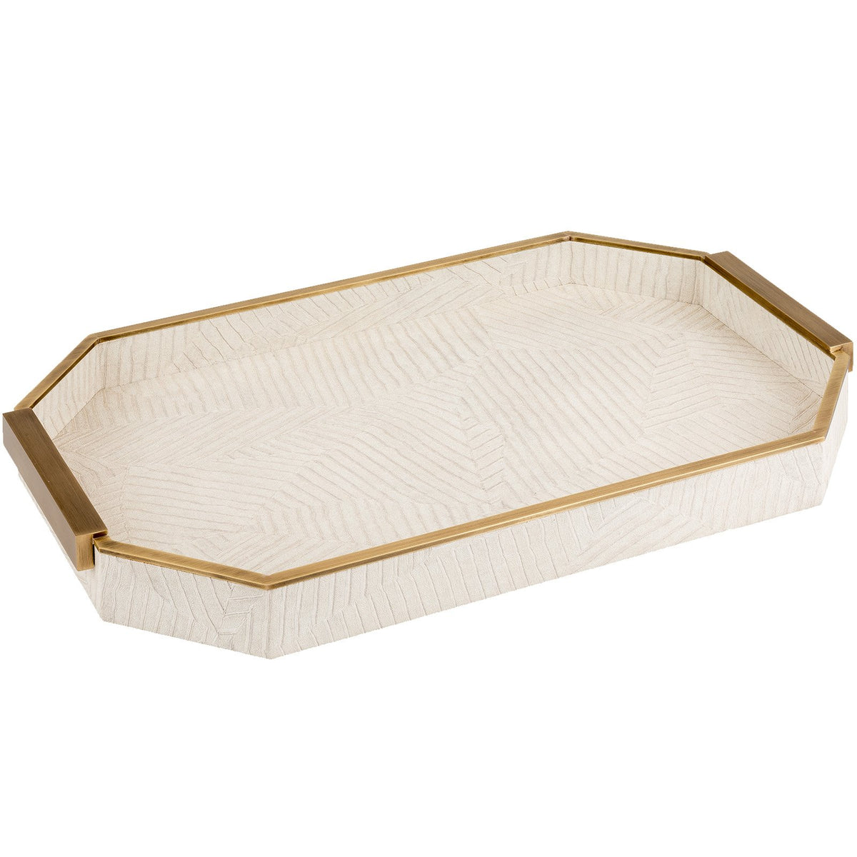 Elemental Rectangular Tray, Ivory