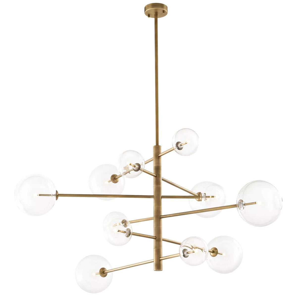 Argento Glass Chandelier, Large