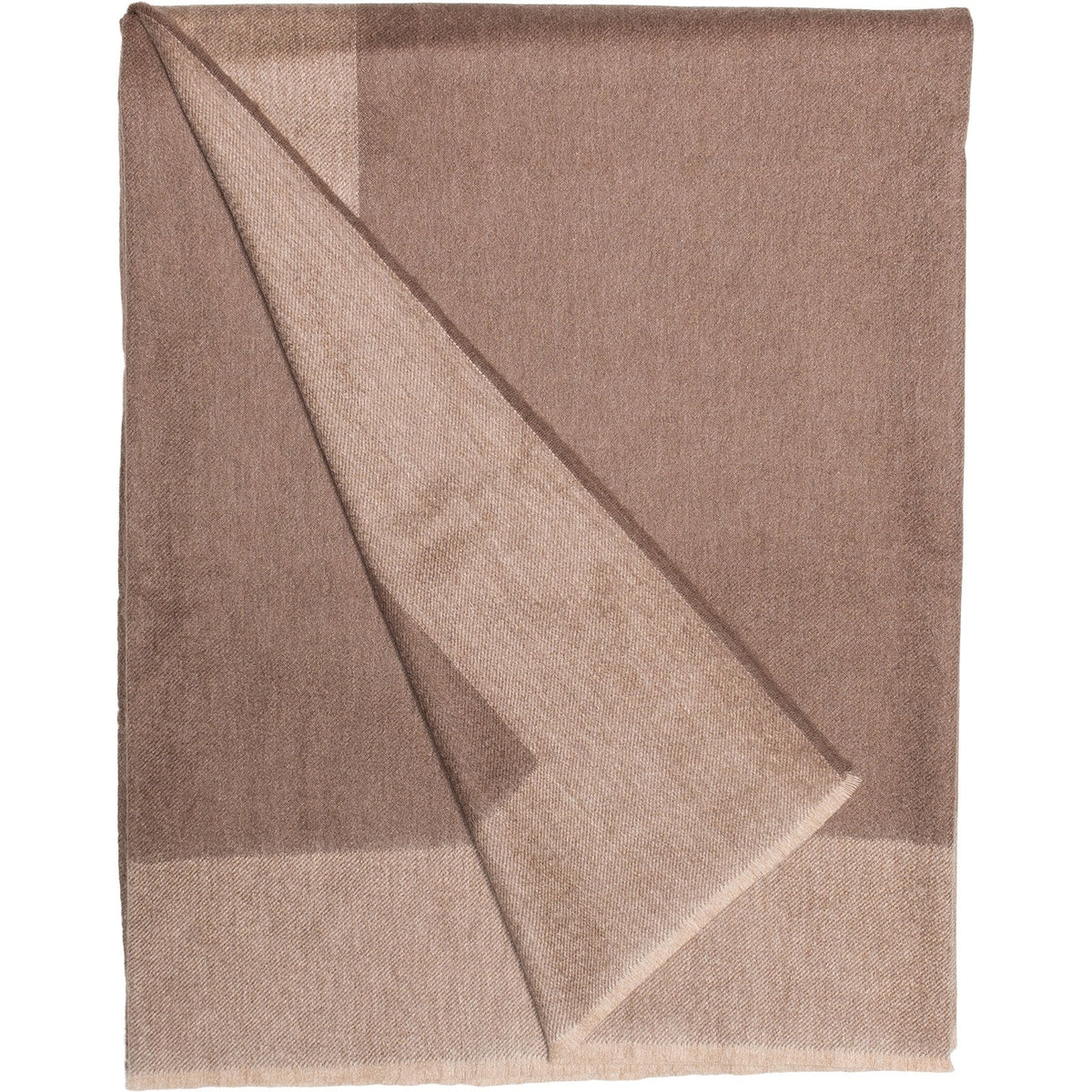 Mink Border Arran Cashmere Throw