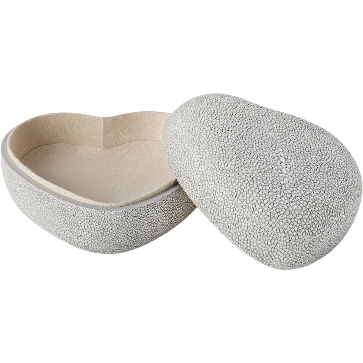 Shagreen Heart Box, Dove