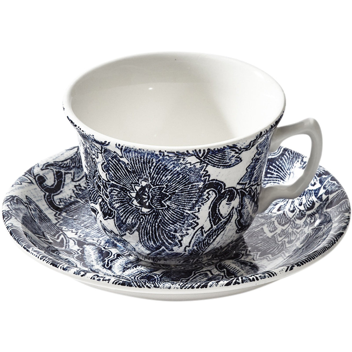 Faded Peony Tea Cup & Saucer