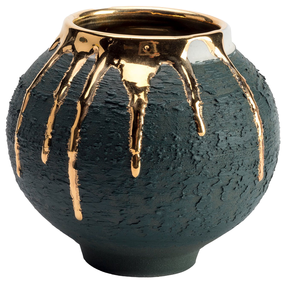 Textured Moon Jar, Emerald
