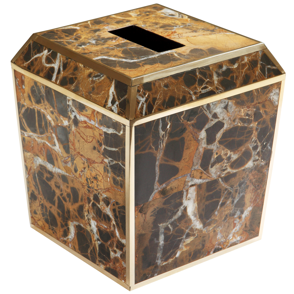 Firenze Collection Tissue Box, Gold