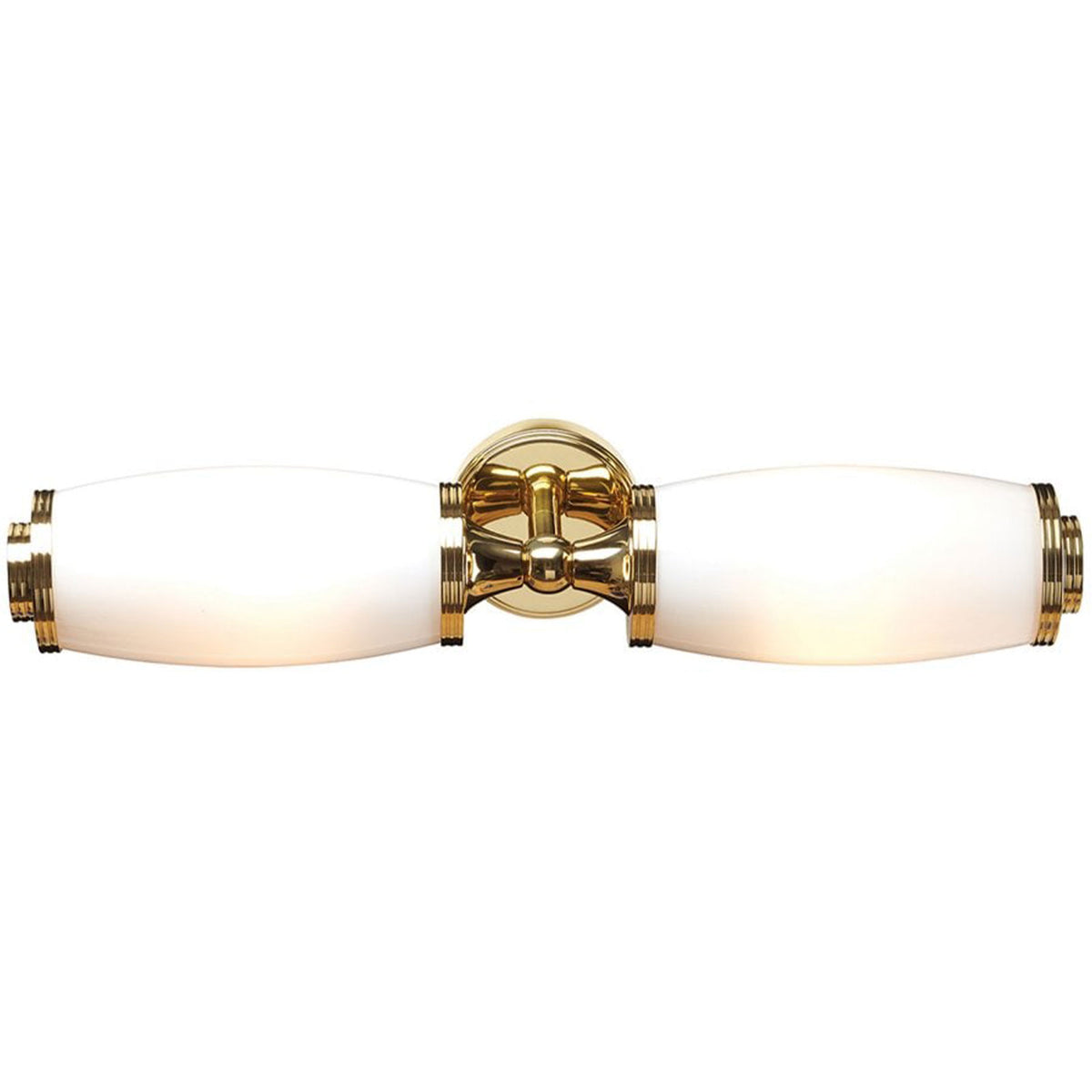 Fox Double Wall Light, Polished Brass