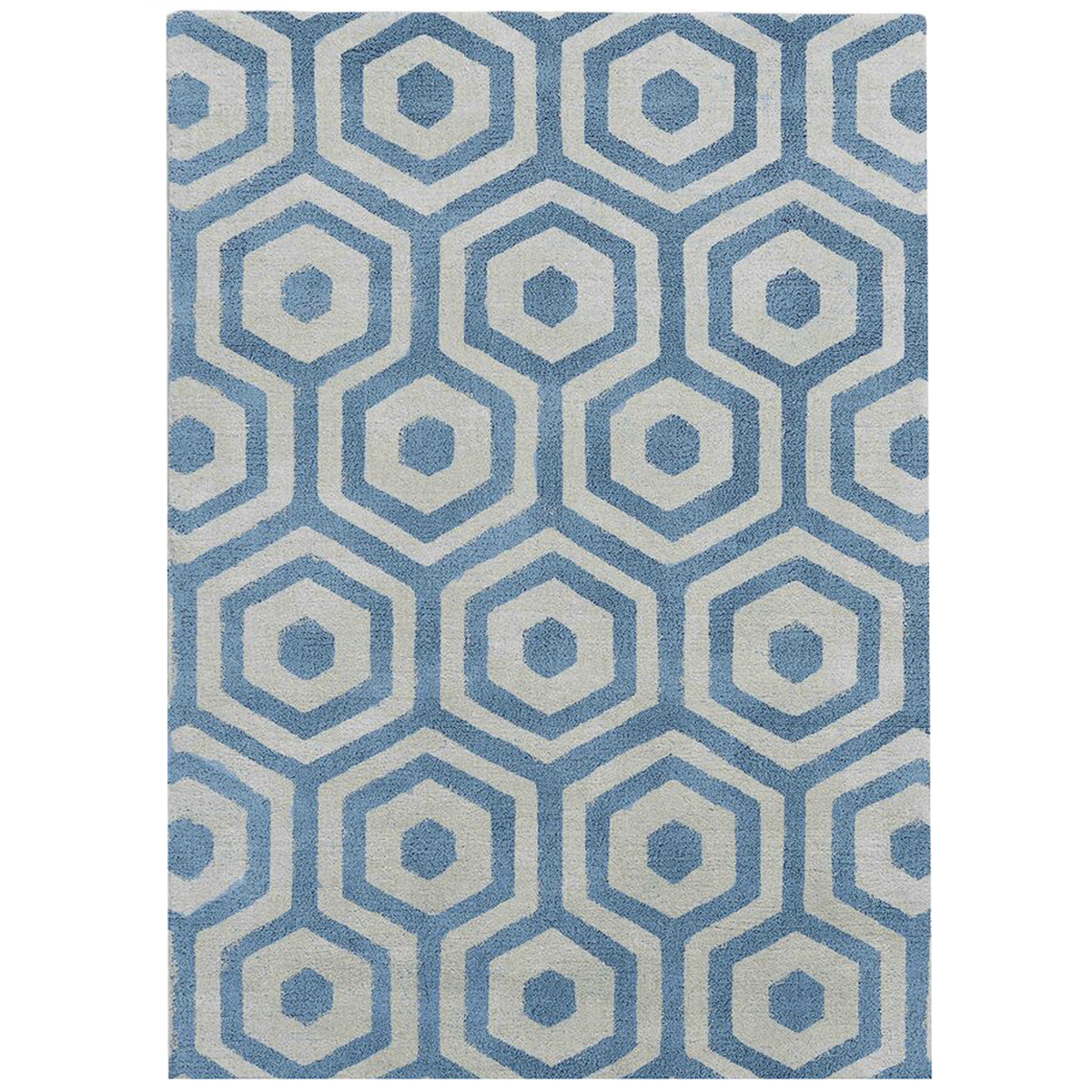 Shore Varkala Rug, Ocean Blue