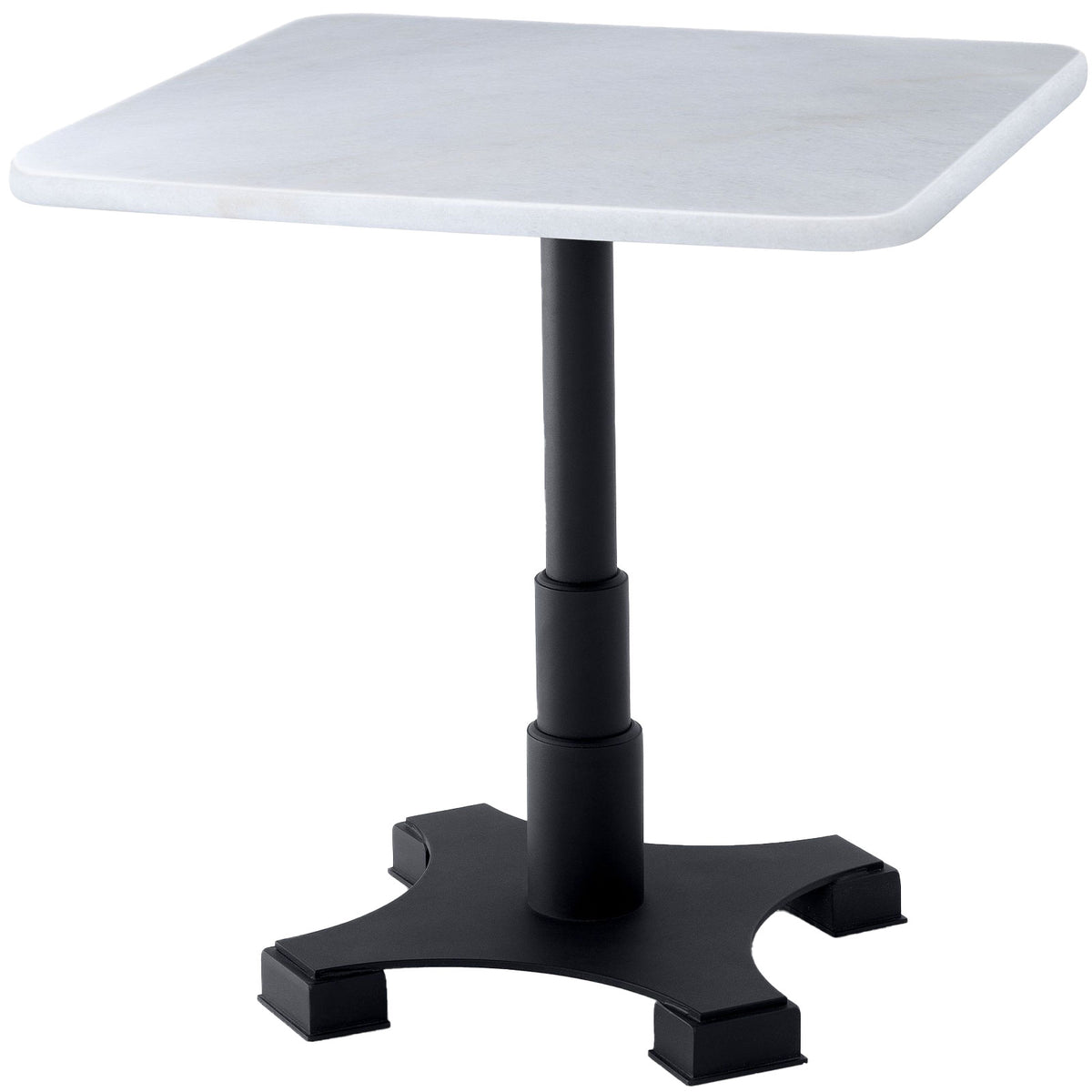Mercier Square Outdoor Dining Table, Black & White