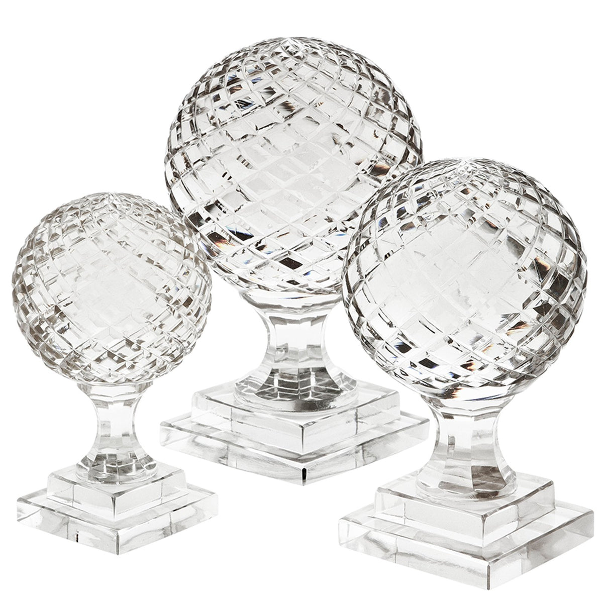 Arabesque Glass Objects, Set of 3