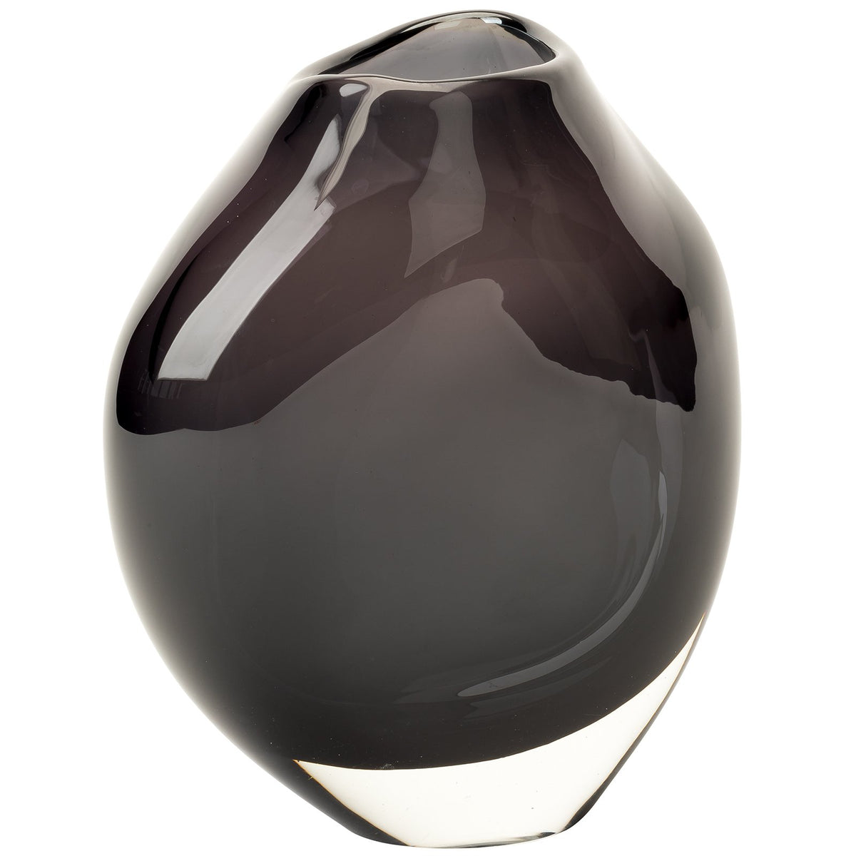 Phoenix Small Handblown Vase, Smoke