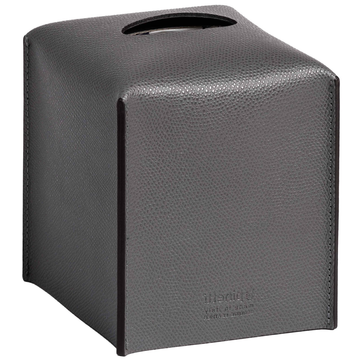 Soft Square Tissue Box, Dark Grey