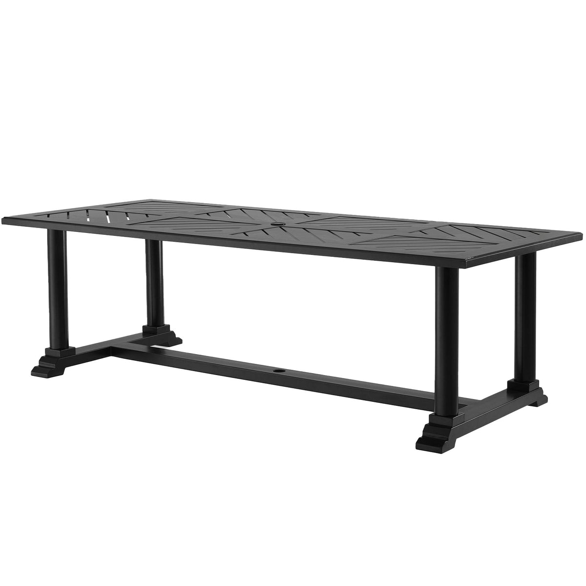 Bell Rive Outdoor Dining Table, Black