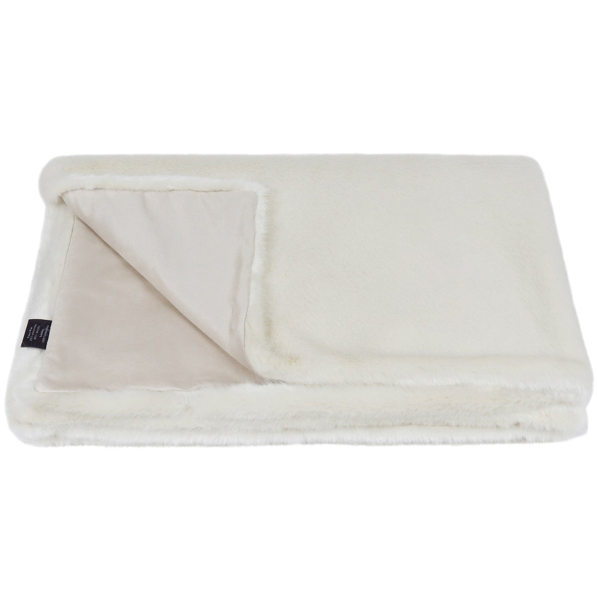 Faux Fur Throw, White Ermine