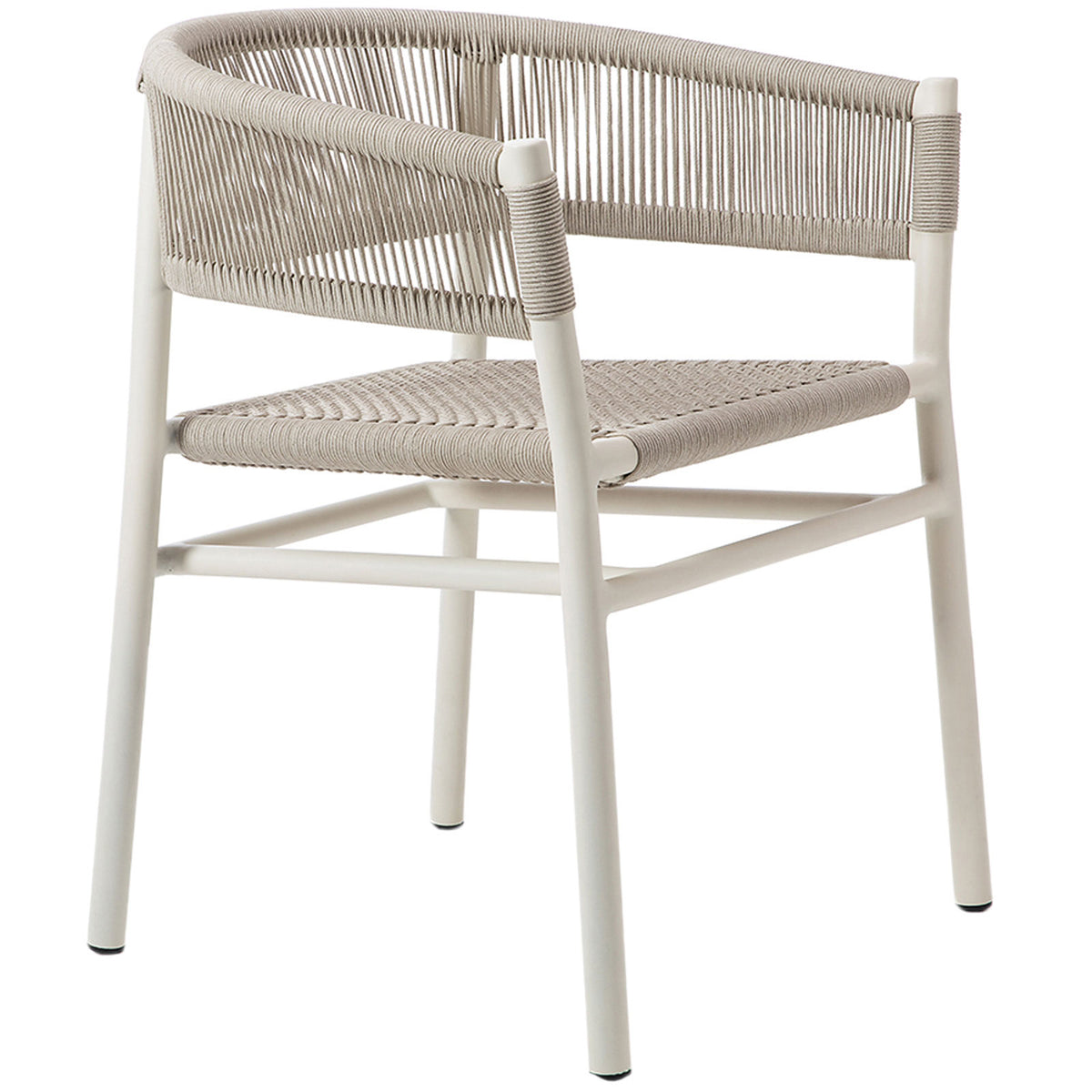 Kilt Set of 4 Outdoor Dining Chairs, Aluminium