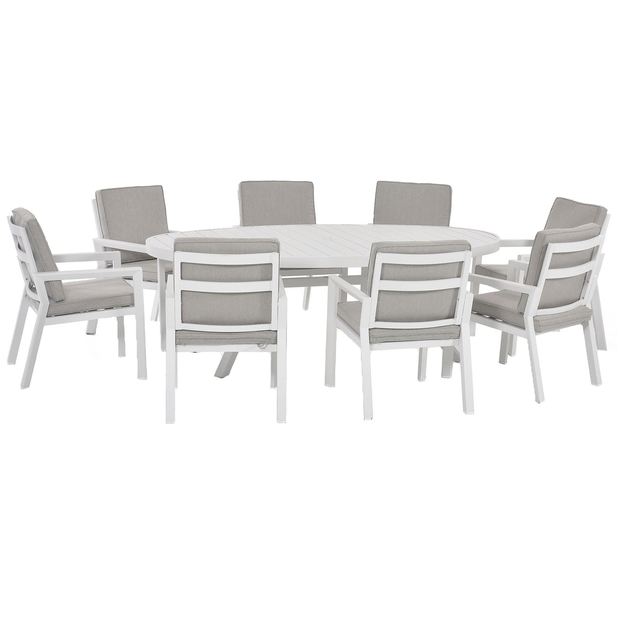 New York Outdoor 8 Seat Oval Dining Set