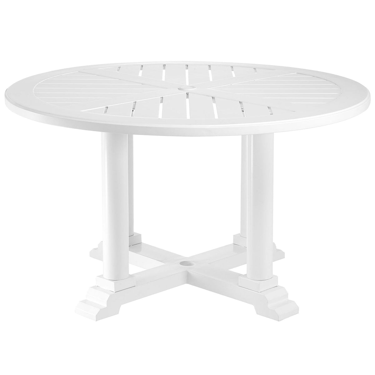 Bell Rive Round Outdoor Dining Table, White
