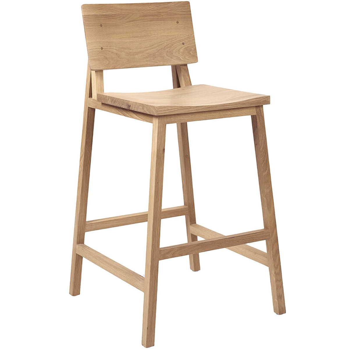 N3 Oak Counter Stool