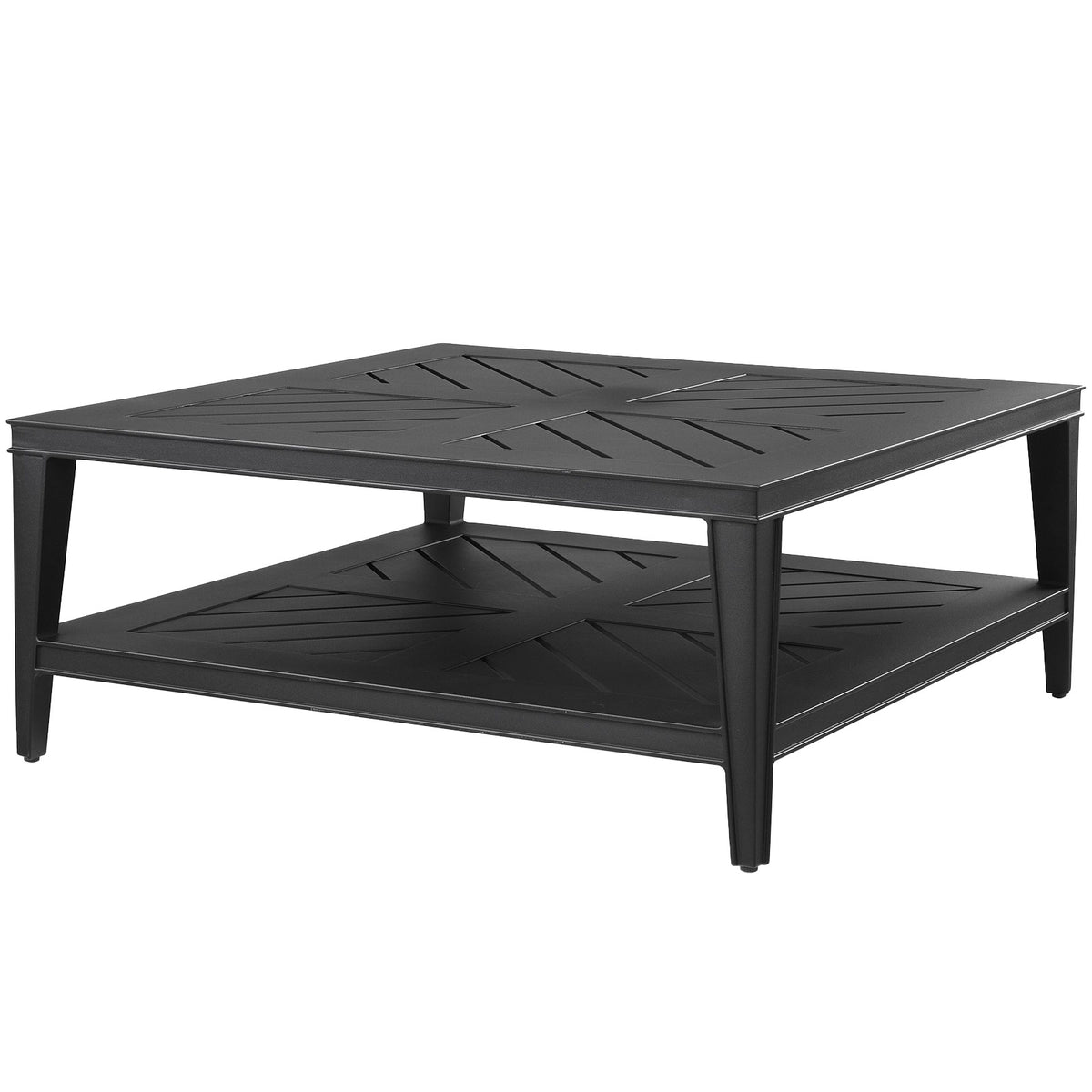 Bell Rive Square Outdoor Coffee Table, Black