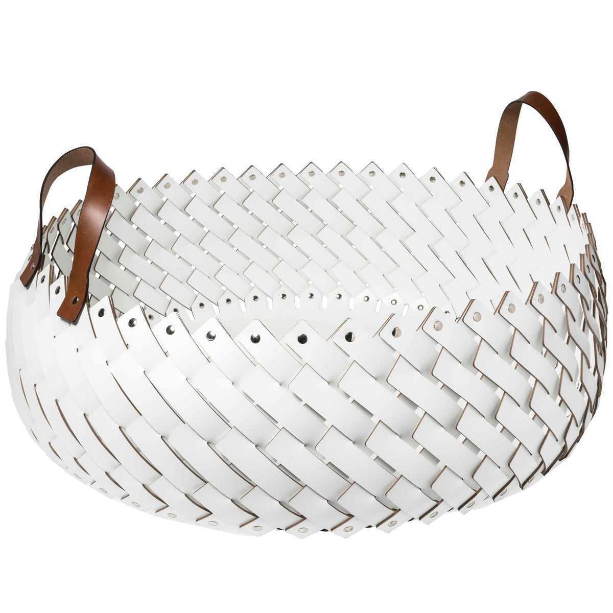 Almeria Large Basket With Handles, White