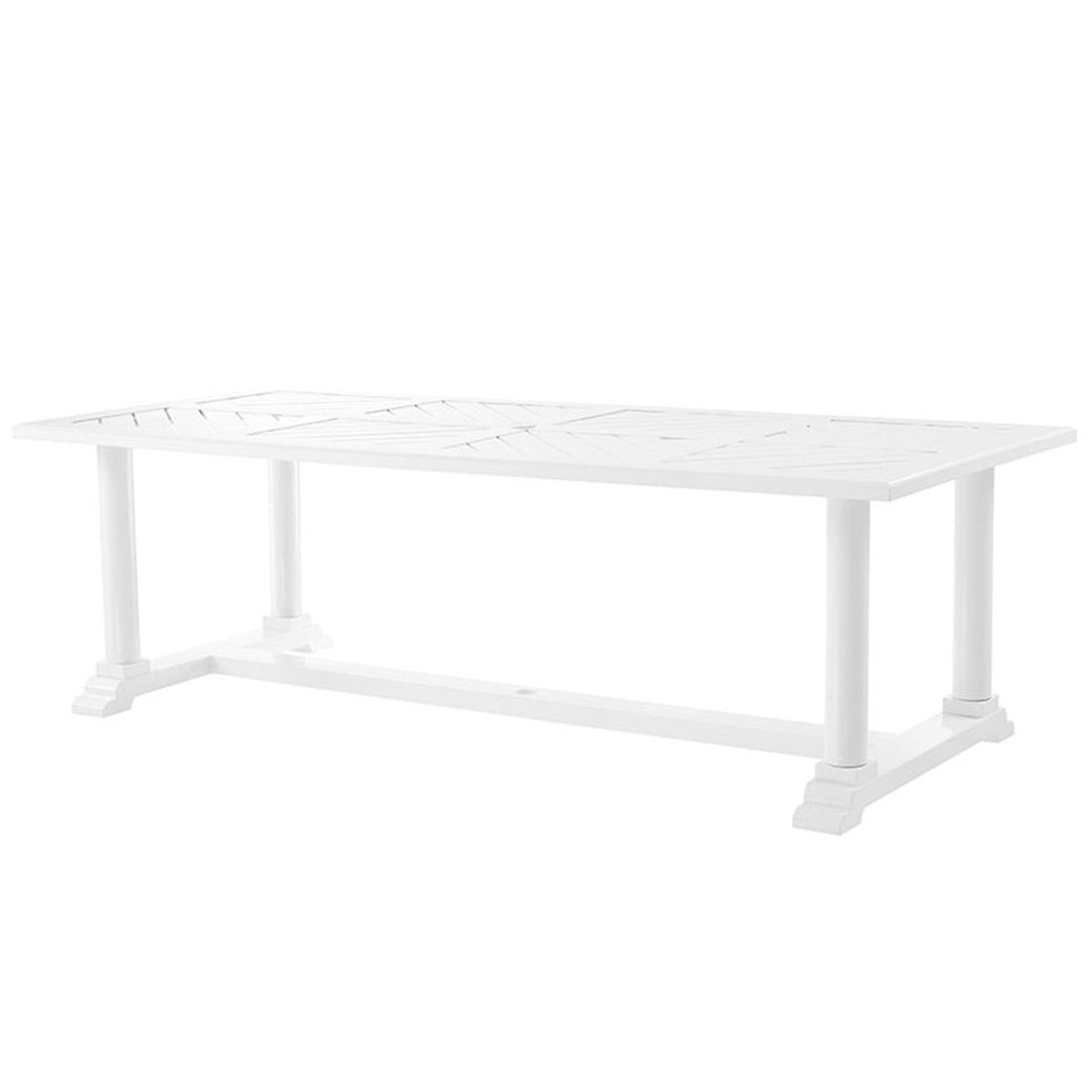 Bell Rive Outdoor Dining Table, White