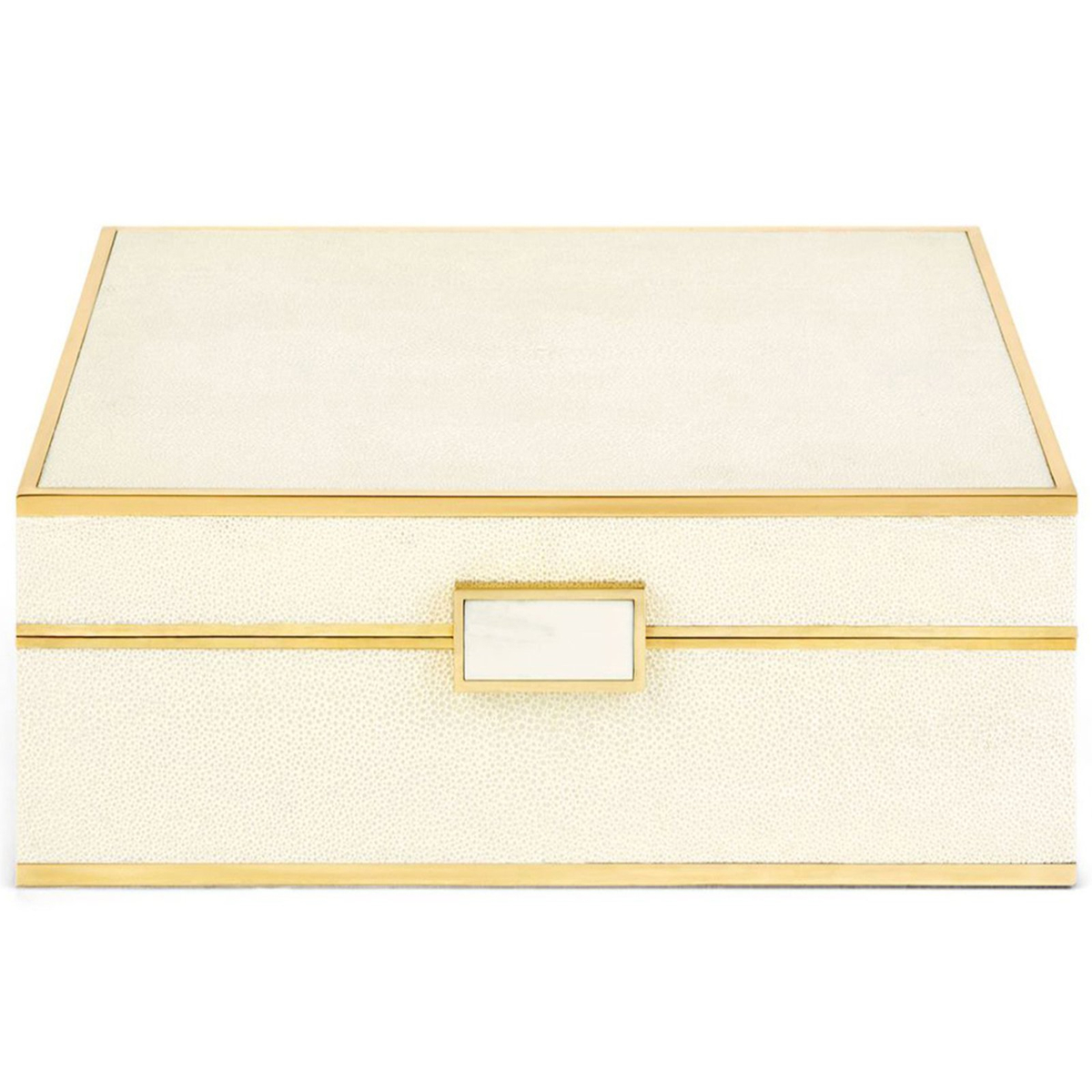 Shagreen Jewellery Box, Cream