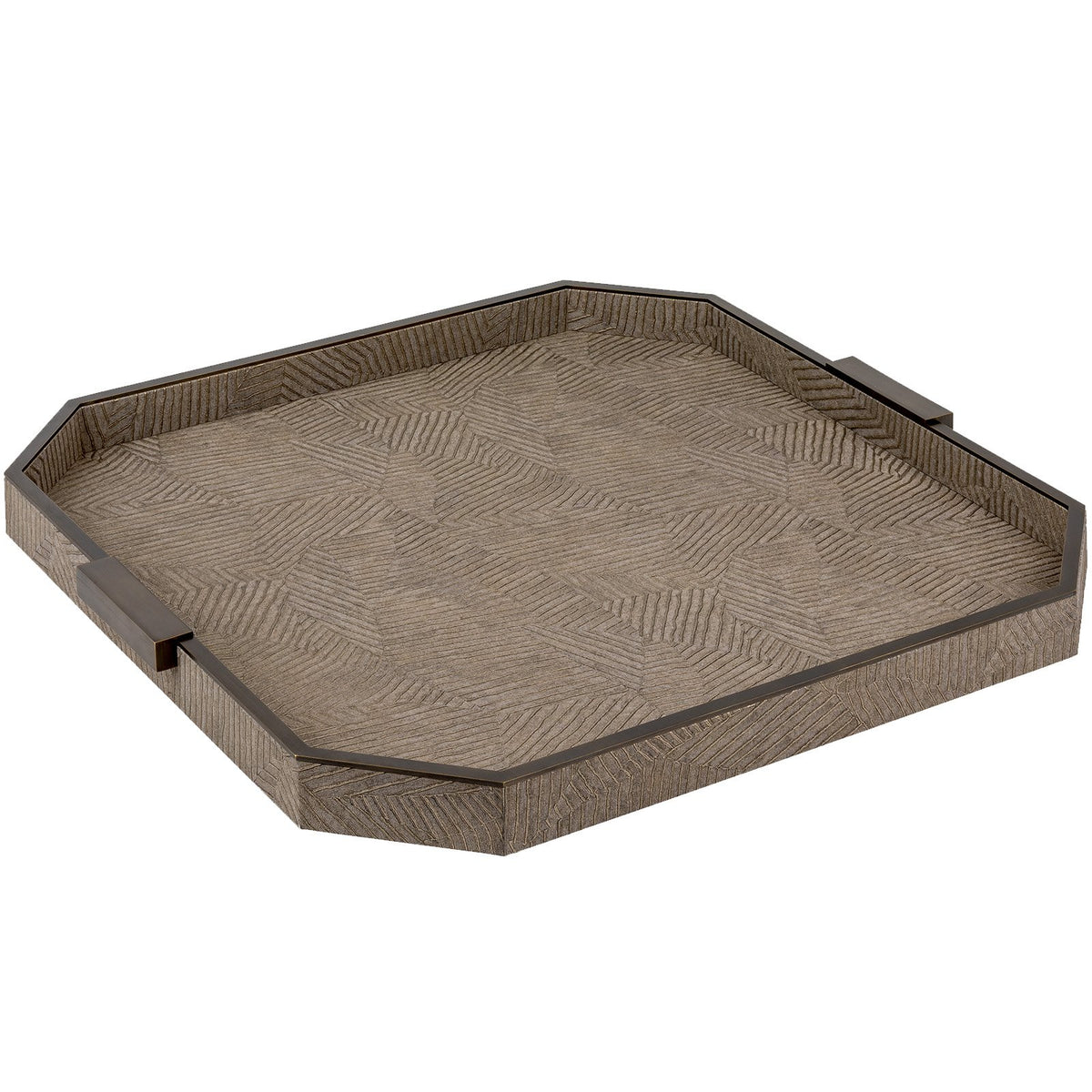 Elemental Square Tray, Bronze