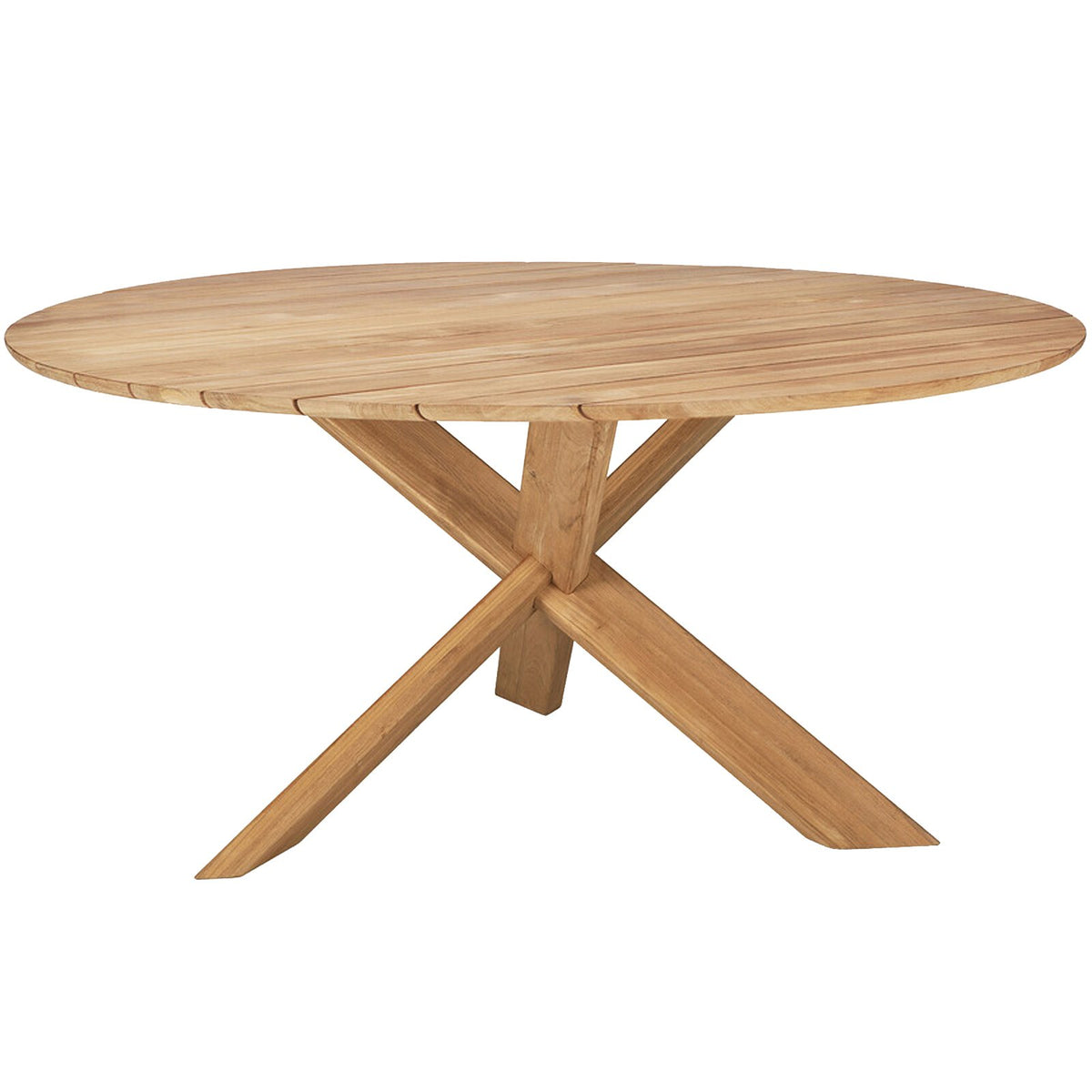 Round Teak Outdoor Dining Table
