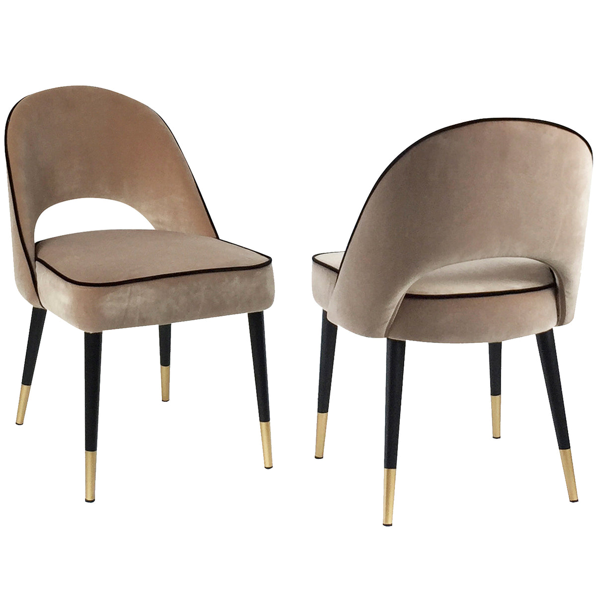 Yves Velvet Dining Chairs, Set of 2